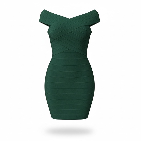 Fashion Nova Dresses & Skirts - Fashion Nova Strapless Dark Green Dress
